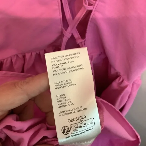 Free People Pink Sundress with Square Neck and Thick Straps - Picture 4 of 5